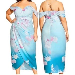 NWT City Chic Tsubaki Tulip Hem Midi